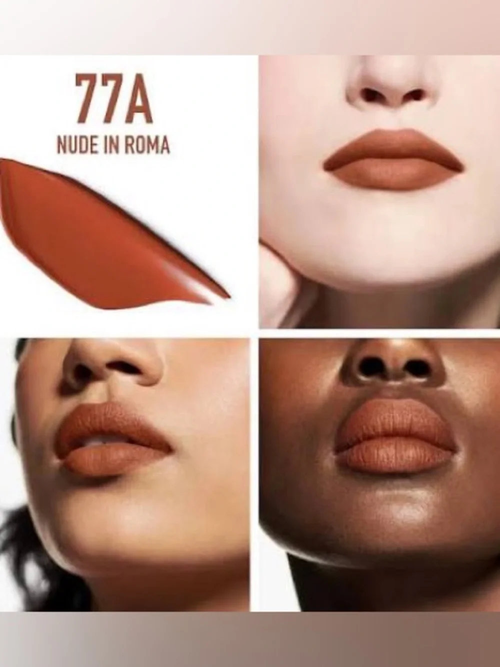 Valentino Liquirosso Soft Matte Liquid Lipstick & Blush 77A : Nude In Roma
